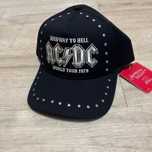 AC/DC Highway to Hell Hat Studded Baseball Cap‎ World Tour American Needle
